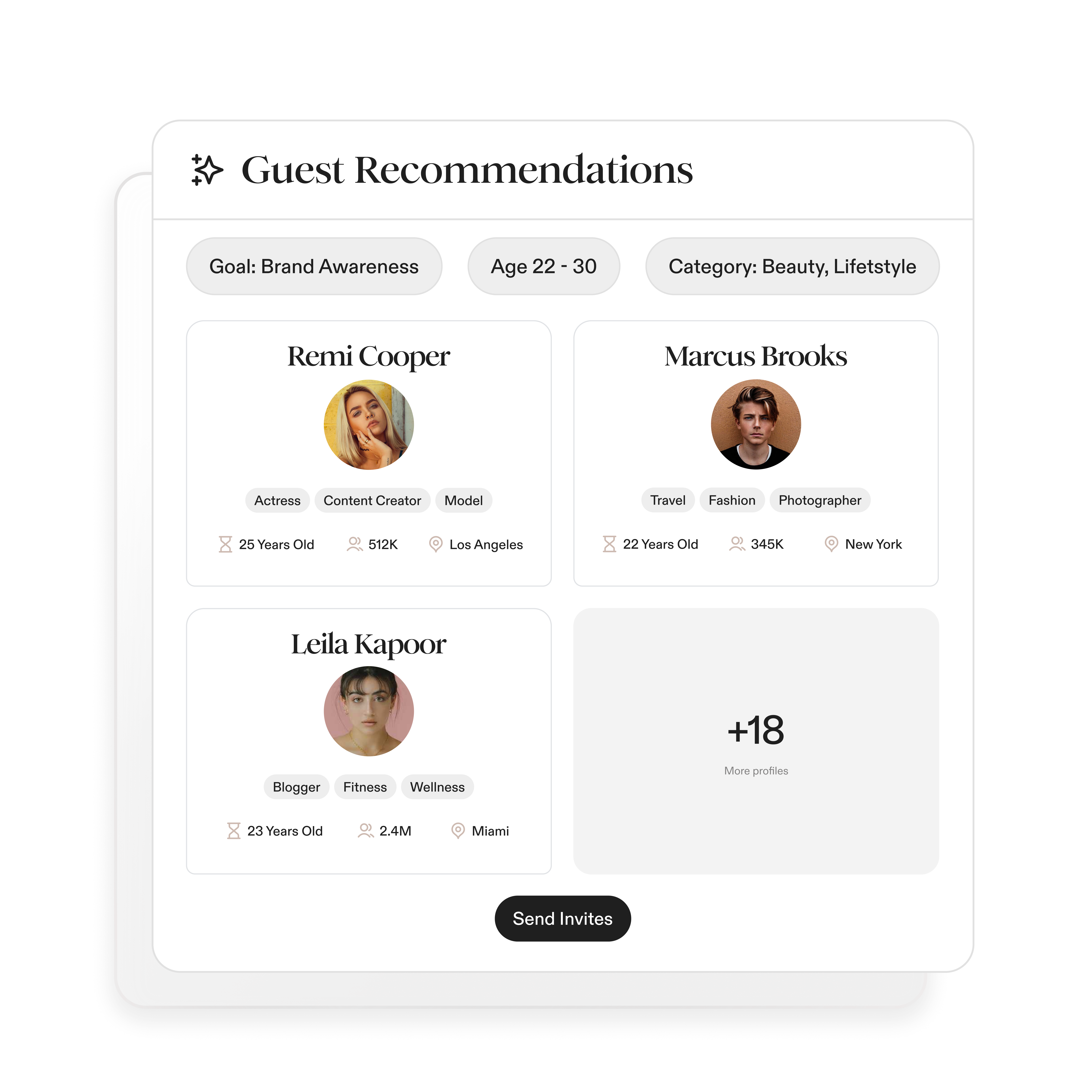 Send smarter
invites